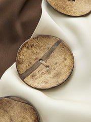 Asymmetrical Halter Top with Large Buttons