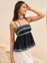 Embroidered Peplim Top