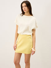 Solid Color Knit Mini Skirt