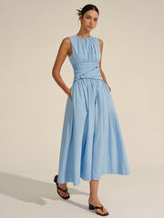 Ruched Waist Maxi Dress