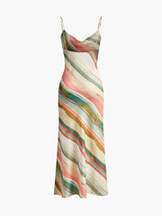 Watercolor Striped Cami Dress