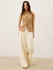 Pocketed Wide-Leg Pants