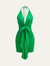 Halter Neck Knotted Dress