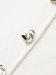 Sleeveless Slit Mini Dress with Metal Decor