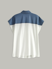 Color-Blocked Short-Sleeved Shirt