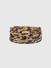 Leopard Printed Magnet Clasp Bracelet
