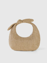 Knot Detail Straw Bag