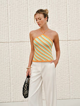 Striped Backless Tank Top