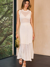 Sleeveless Knit Jacquard Skirt Set