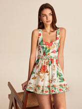 Floral Print Sleeveless Mini Dress