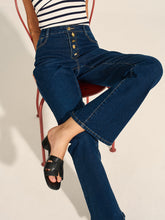 Denim Metal Decor Flared Pants