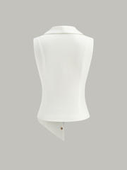 Asymmetrical Button-Front Vest