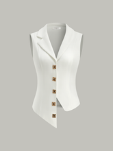 Asymmetrical Button-Front Vest