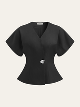 V-Neck Peplum Top