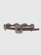 Vintage Concho Buckle Leather Belt