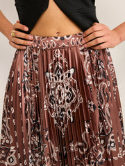 Boho Pleated Maxi Skir