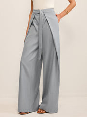 Pleated Wide-Leg Pants