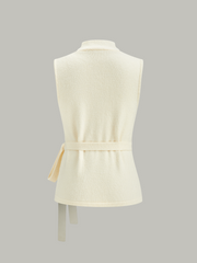 Cable Knit Wrap Vest