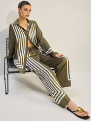 Striped Satin Pants