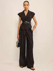 High-Waisted Wide-Leg Pants