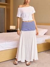 Striped Waist Maxi Skirt