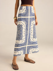 Paisley Printed Maxi Skirt