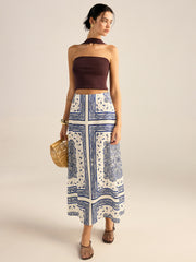 Paisley Printed Maxi Skirt