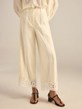 Crochet Tencel Wide-Leg Pants