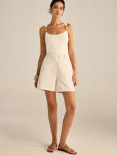 Striped Mid-Waist Shorts