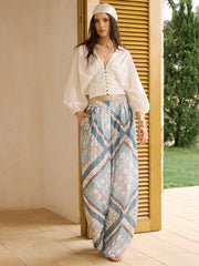 Boho Printed Wide-Leg Pants