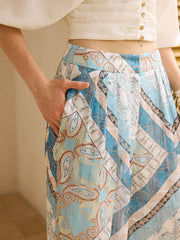 Boho Printed Wide-Leg Pants