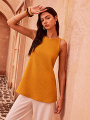 Textured Tie-Back Tank Top