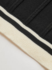 Slit-Front Textured Knit Midi Skirt