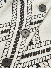 Rope-Pattern Print Vest