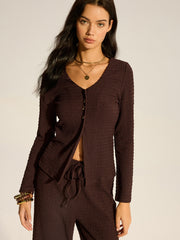 Textured Knit Pants Set