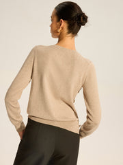 Asymmetric Button Knit Top