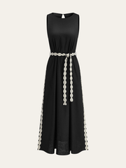 Contrast Trim Maxi Dress