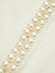 Pearl Decor Cap Sleeve Cardigan
