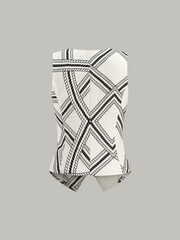 Rope-Pattern Print Vest