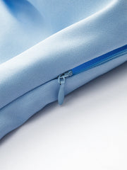 V-Neck Ruched Top with Pearl Detail