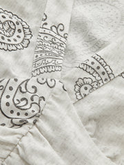 Boho Print Ruched Crop Top