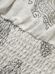 Boho Print Ruched Crop Top