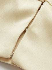 Metal Detail Satin Crop Top