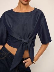 Tie-Front Crop Top