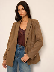 Houndstooth Oversized Blazer