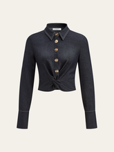 Metal Button Twist Shirt