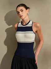 Contrast Color Striped Knit Top