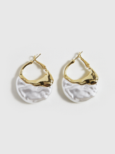 Gold-Tone Pearl-Effect Hoop Earrings