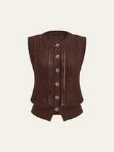 Button Front Sweater Vest