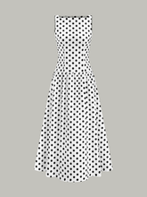 Polka Dot Sleeveless Midi Dress